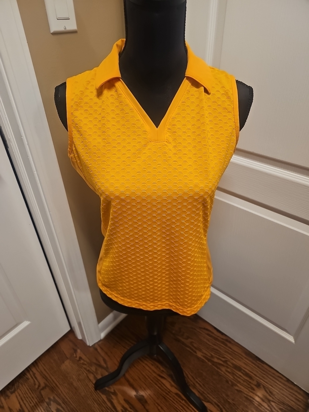 Nike Yellow Sleeveless Polo Tank Top